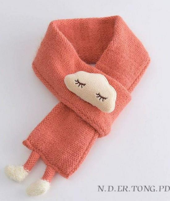 

New Arrival: 5-Yuan Discount on Cartoon Windproof Scarf for Kids - Stylish Autumn/Winter Neck Warmer for Boys and Girls