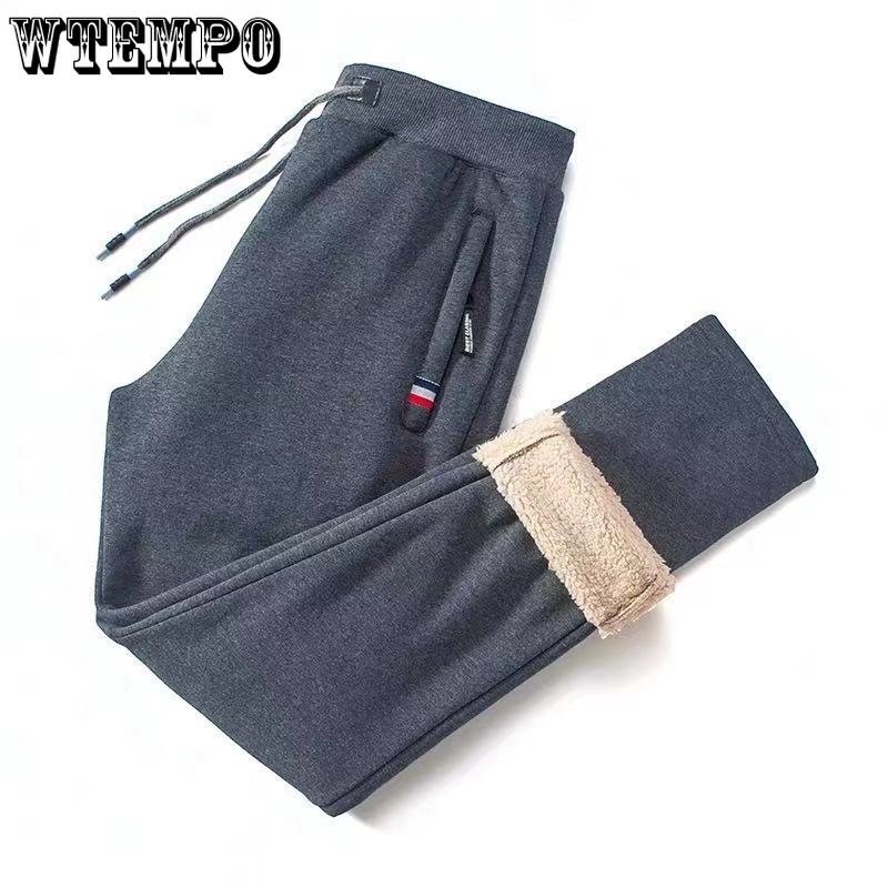 Uomo Fitness Abbigliamento sportivo Pantaloni della tuta Pantaloni della tuta Pantaloni Pantaloni da pista Pantaloni da jogging da uomo M-5XL Pantaloni casual caldi in lana d'agnello invernale
