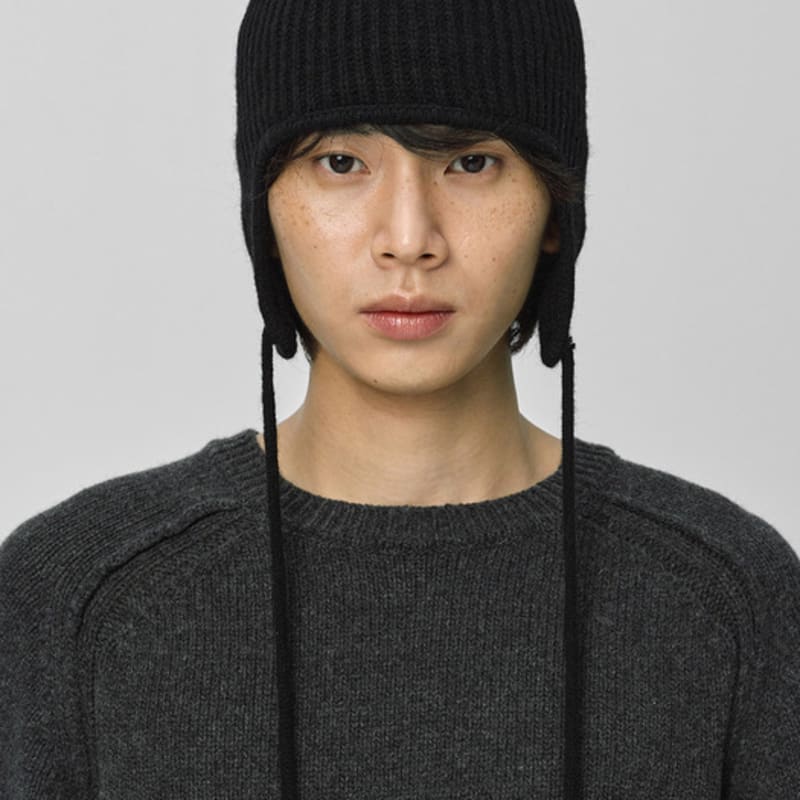 

Шапка-бини с ушками Millo Archive Wimby [Черный] ONE