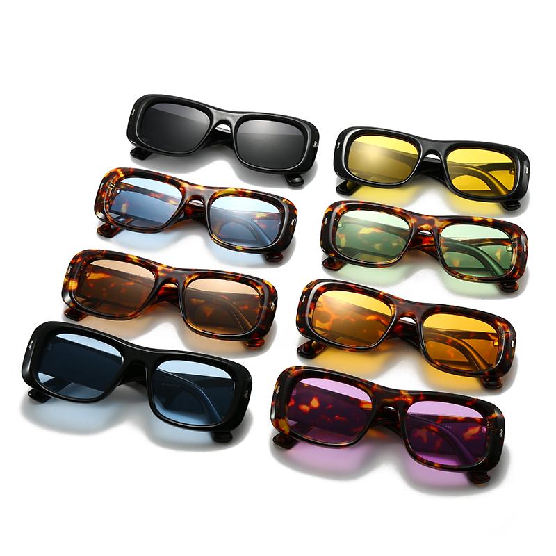 4Pack Classic Rectangular Large Frame Sunglasses Women New Fashion Simple Colorful Sun Glasses Punk Eyeglasses Unisex Uv400