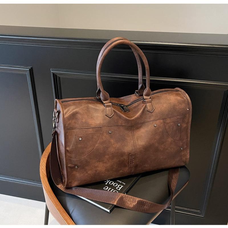 

Large-capacity luggage women s new versatile casual contrasting color shoulder messenger bag short-distance travel bag