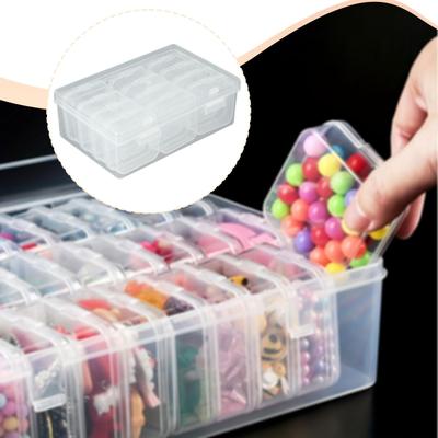 , Easy-to-use Transparent Organizer Box; Small Storage Case; Container for Parts