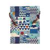 Kyosuke Japan-made Drawstring Bag Pouch Fujiyama Approximately 24.519cm Cotton Wooden Bead Middle Auspicious Shop Mount Fuji Blue