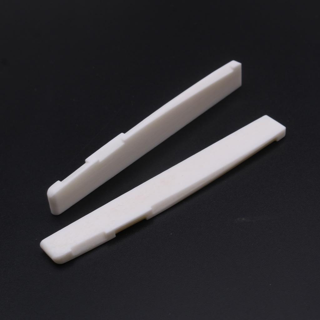 Acoustic Guitar Bridge Nut Cow Bone Acoustic Guitar Upper Nut and Lower Nut Bridge and Nut Guitar Accessories
