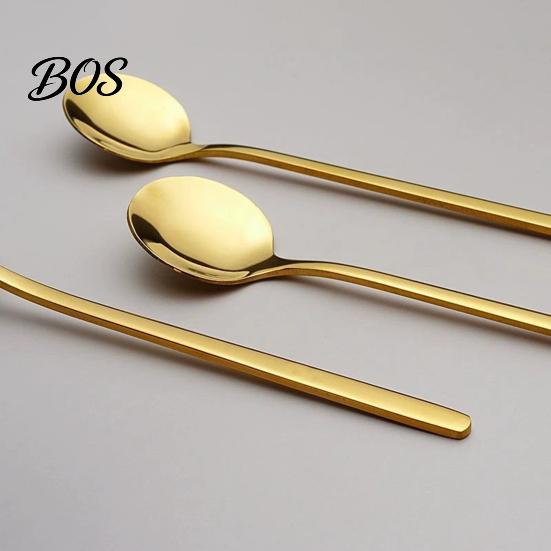 Mirror Polish Spoon Stainless Steel Coffee Spoon, Round Small Teaspoon for Elegant Stirrer Dessert, Creative Stirring Ice Cream Compact