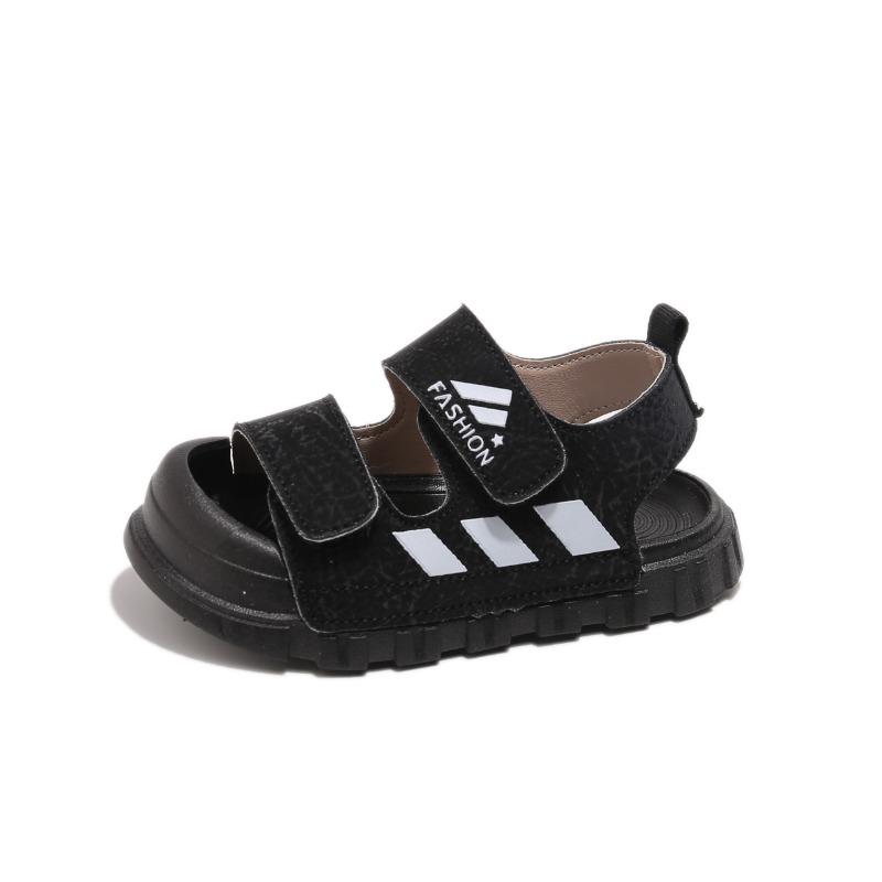 Summer Toddler Soft Sole Beach Shoes, Kids Sports Walking Sandals for Boys 21 чёрный