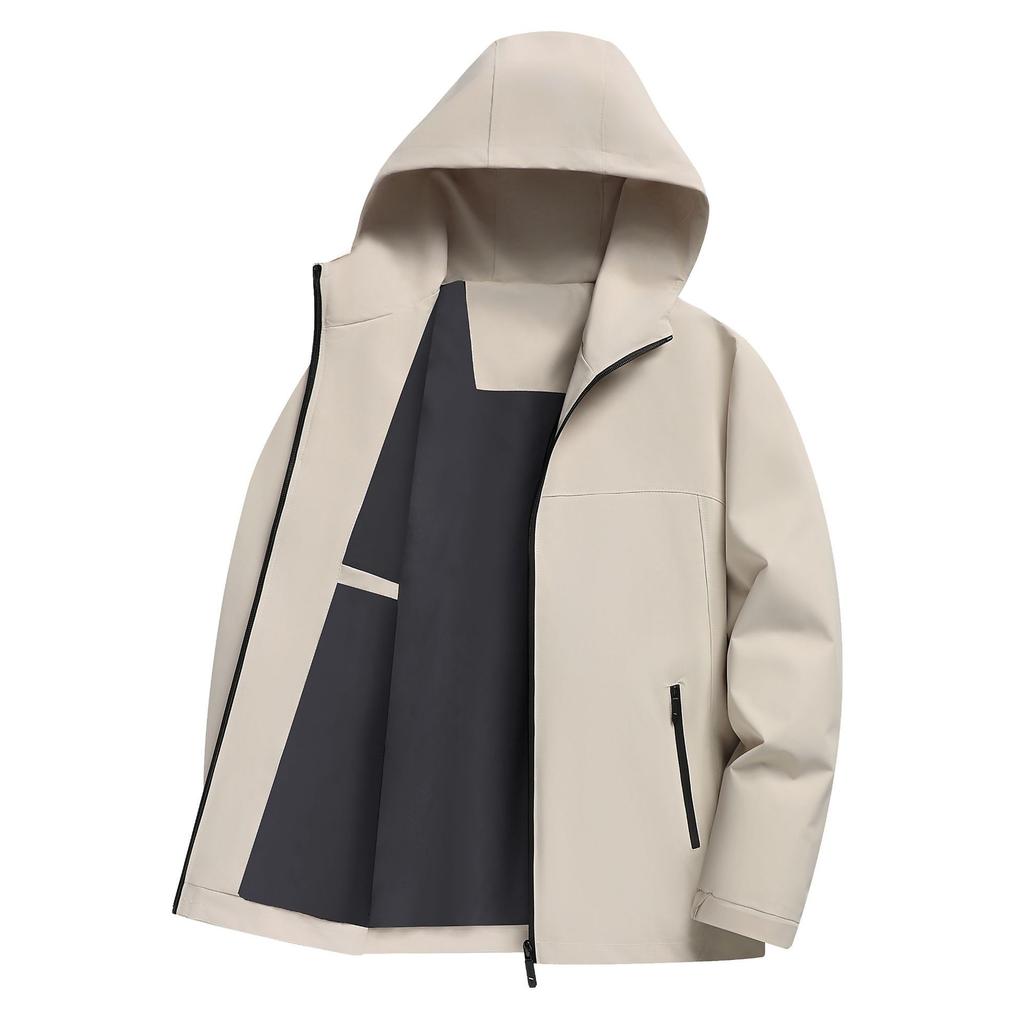 New Men's Jacket Spring and Autumn New Hooded Jacket Versatile Jacket Trendy and Fashionable