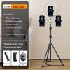 2025 Multi-Camera Pro Live Stream Tripod with Fill Light & Phone Holder