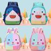 Childrens Animal Pattern School Bag With Lightweight Nylon Material And Ventilated Back Panel For Daycare