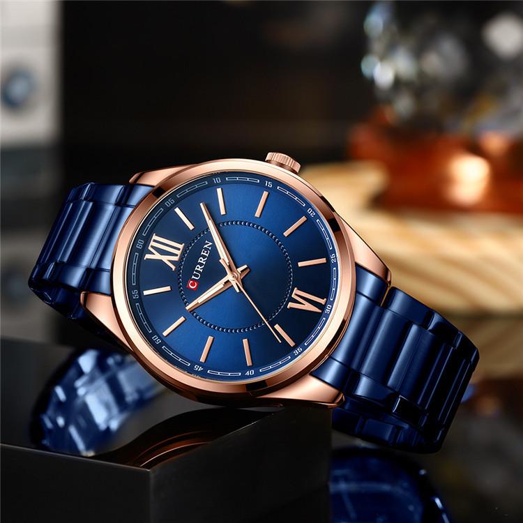 CURREN Men's Sports Watch Men's Quartz Steel Belt Business Sports Watch