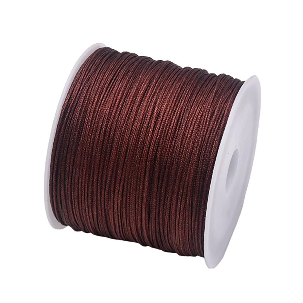 50Yds 0.8mm Crafts Nylon Cord For Jewelry Making Beading Braided Nylon Satin String for Bracelets Rattail Trim Chinese Knot