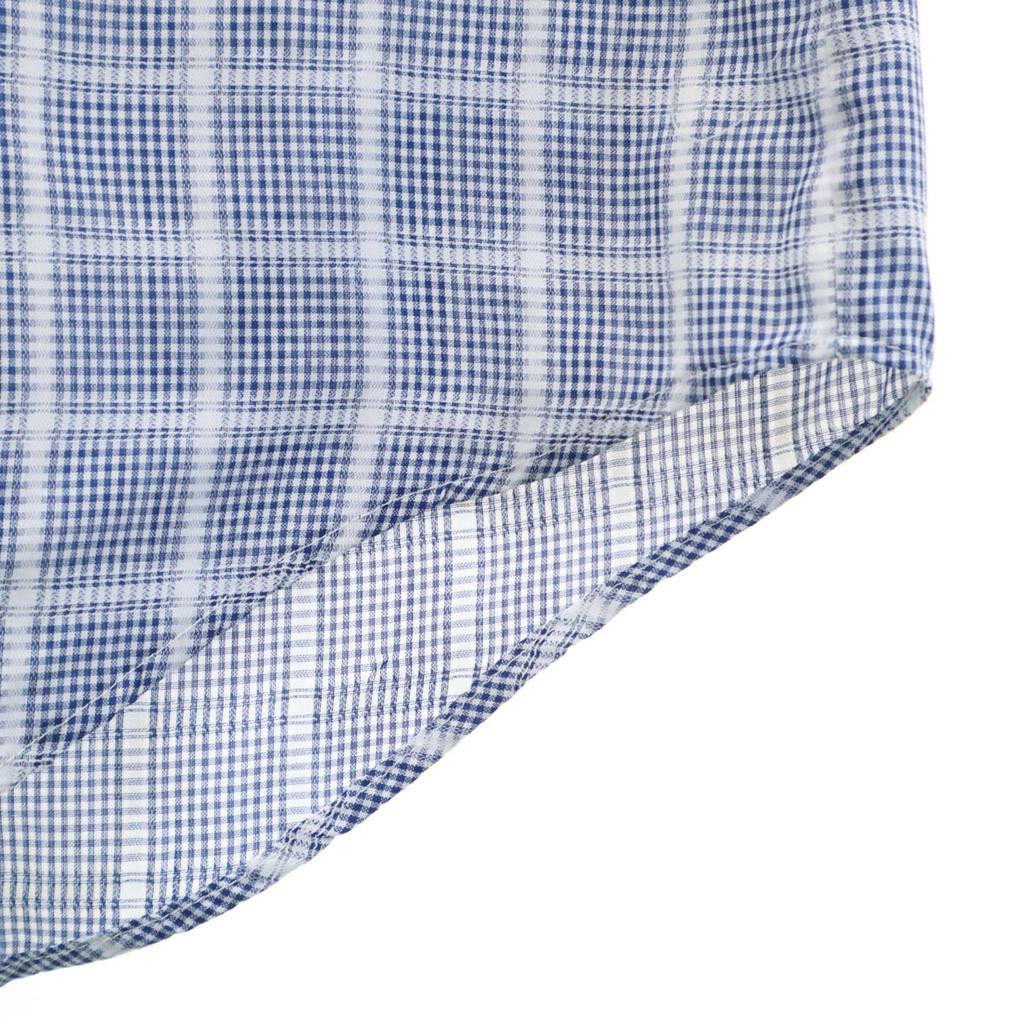 VAN HEUSEN 60s 70s Vintage Collar Stuffers Check Pattern Long Sleeve Shirt Men's Used