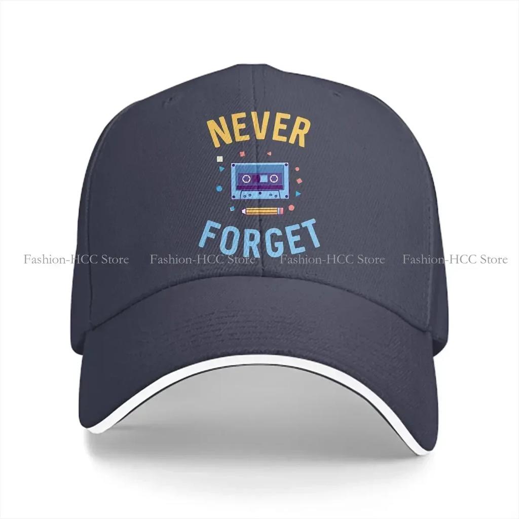 Cassette Solid Color Baseball Caps Peaked Cap Tape Never Forget Sun Shade Hats Unisex Women