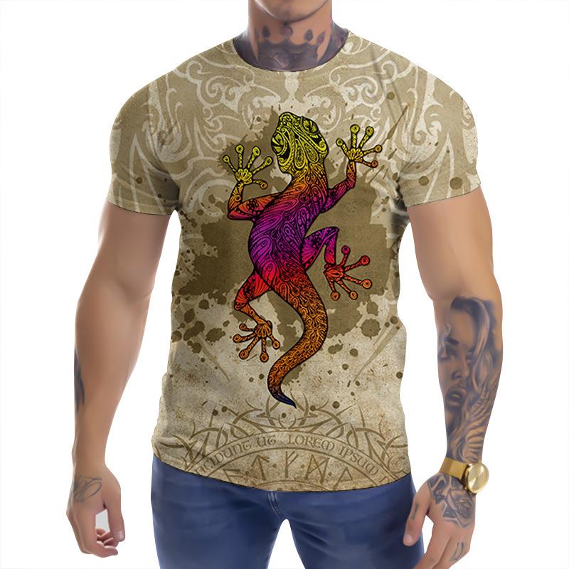 New Summer European and American Fashion New Personalized Printed Men's Wear Street Leisure Sports 3D T-shirt