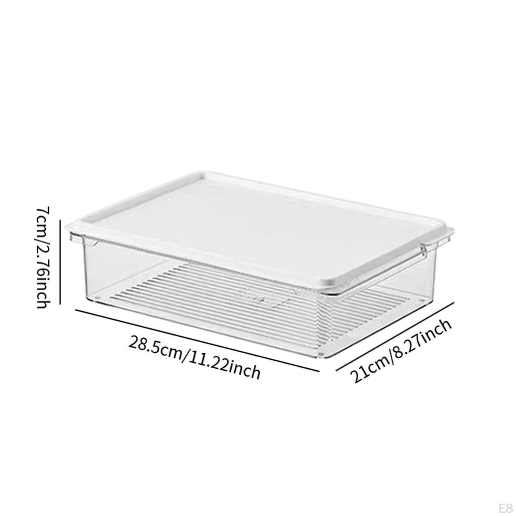 Food Container with Lid for Refrigerator, Organizer Lunch And Products