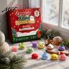 Christmas Surprise Gift Set Advent Calendar with Squeeze Toys, Cute Silicone Dumpling Figures, Countdown Stress Relief Sensory Fidget Toys for