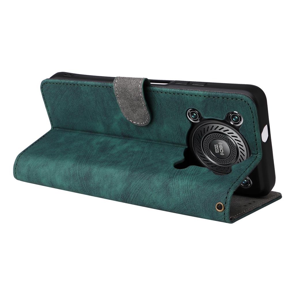 Para Oukitel C60/C60 Pro Funda Billetera Bloqueo RFID Cuero PU Cubierta de Teléfono Soporte con Correa