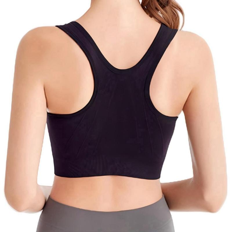 Damski sportowy biustonosz plus size zapinany z przodu