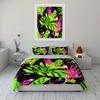 Colorful Tropical Pattern Three-Piece Set  Kid'S And Adults' Bedroom Decor, Exquisite Three-Piece Bedding Set Gift