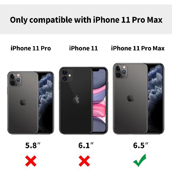 Unique Design Luxury Leather Business Phone Case for iPhone 11 Pro Max Anti-Slip Scratch Resistant Ultra Slim Protective Case (2019,6.5”) (Brown)