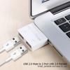 Newest USB 2.0 Male to Twin Female Charger Dual 2 Port USB DC 5V Charging Splitter Hub Adapter Converter Connector