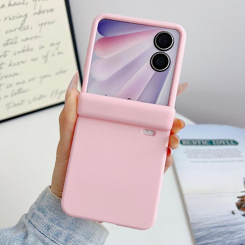 Honor Magic V Flip2 Magnetic Center Shaft Drop-Proof Case: Foldable Solid Color PC Hard Cover