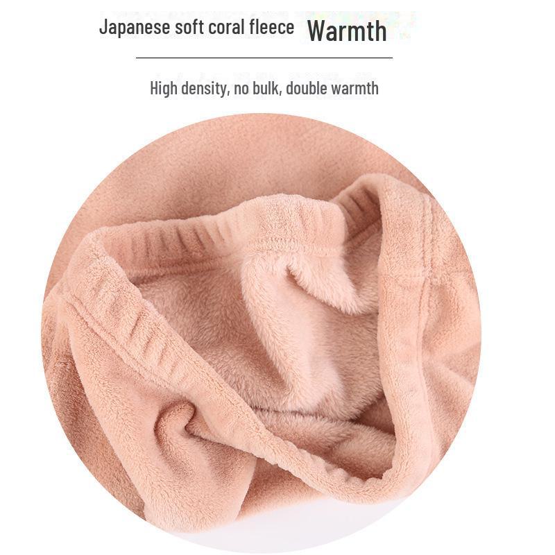 Traje Cálido de Forro Polar Coral para Mujer - Pijama y Ropa de Exterior de Otoño/Invierno