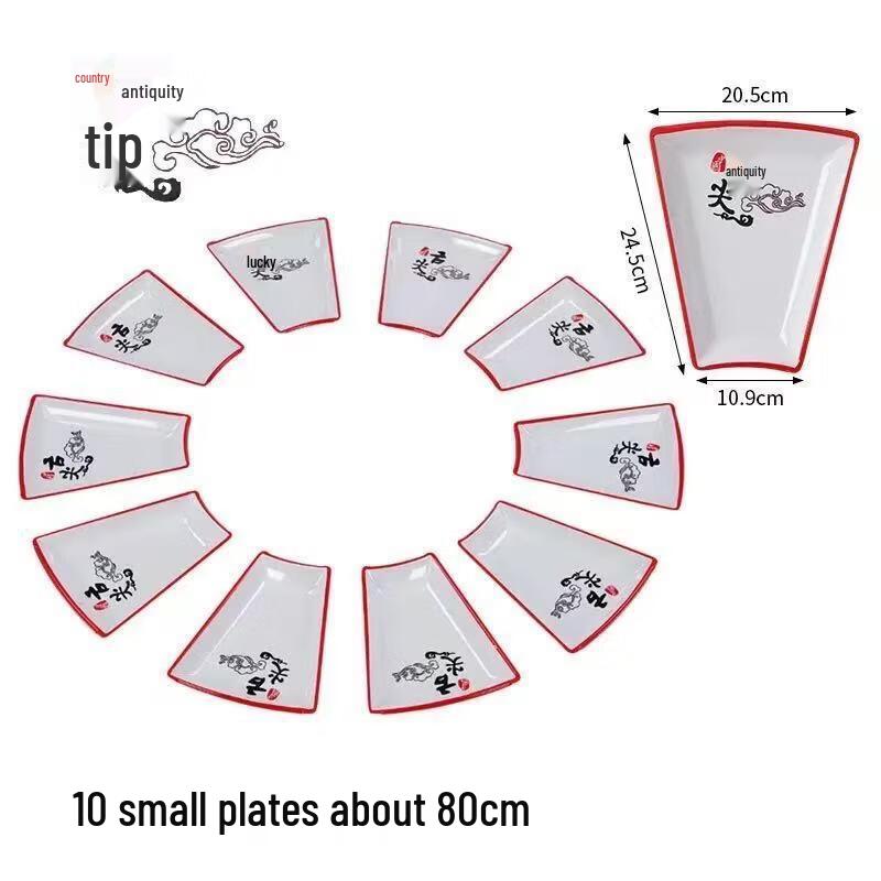 JINGRX Banquet Dinnerware Set with Turntable