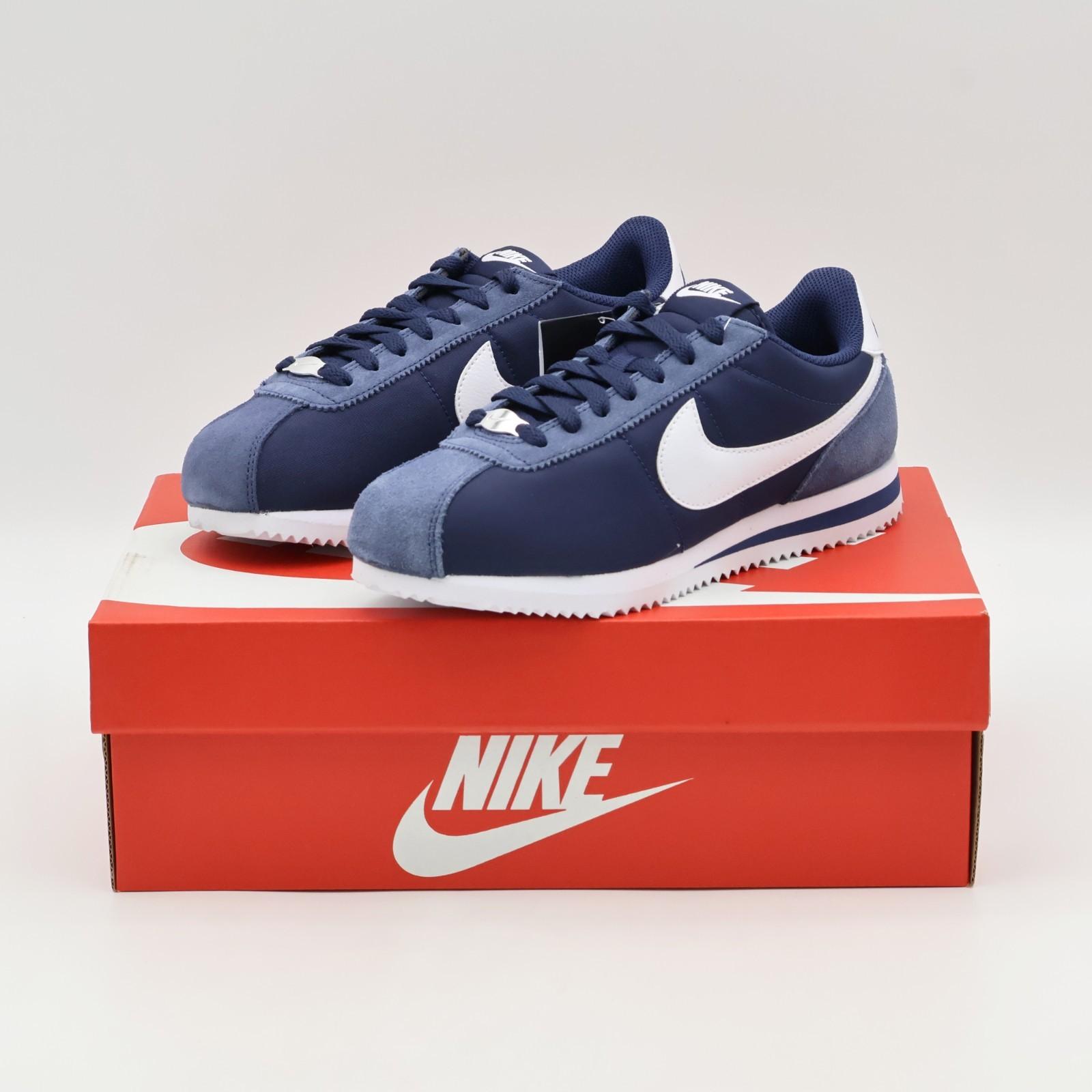 DZ2795-400 Nike Cortez Полуночный Синий Нейлон Глубокий Синий Индиго Белый (Женский) 11W