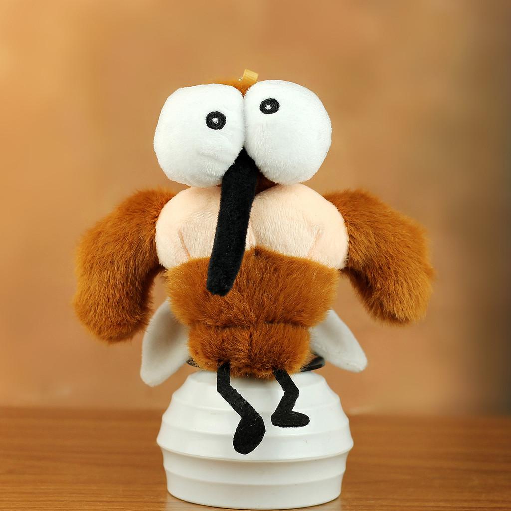 Porte-clés Peluche Moustique Musclé Mignon Avec Remplissage en Coton PP Pour Décoration de Sac et Cadeaux
