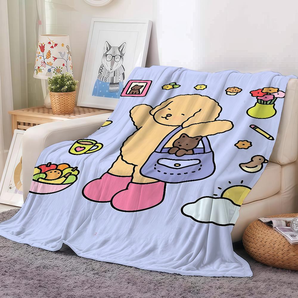 Cartoon Cute B-bobbie G-goods Blanket Warm And Soft Suitable For Bedroom Living Room Sofa Bed Office Travel Camping