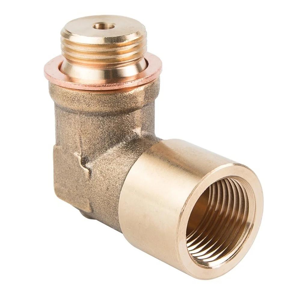 M18x1 5 Threaded Brass Sensor Adapter 90 Degree Elbow Fitting for Automotive Exhaust Applications Providing Performance