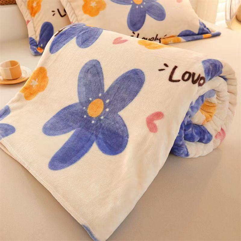 Dual-Use Flannel Throw & Bed Sheet: Thick, Warm, Winter & All-Season Blanket for Dorm or Home, Single/Double