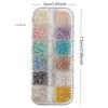 6/12 Grids/Box Colorful round Pearls Nail Beads Charms Caviar Jewels Half round Pearl Gems for DIY Nail Art Decoration