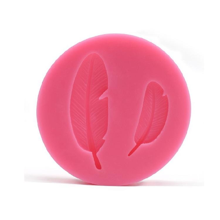 Feather Texture Printing Baking Biscuits Mold Food Grade Silicone Fondant Mould