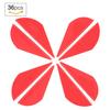 36pcs Archery Arrow Fletches Rubber Fletching Feathers DIY Accessory for Compound Bow (red)