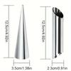 10pcs Stainless Steel Cake Tool Set Croissant Mold Pancake Tube Cone Shaped Baking Mold Kitchen Dessert Tool Cake Bread Mold