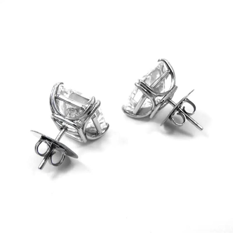 Simple Rectangular Cubic Zirconia Stud Earrings for Women Temperament Accessories Wedding Engagement Fashion Jewelry 2021