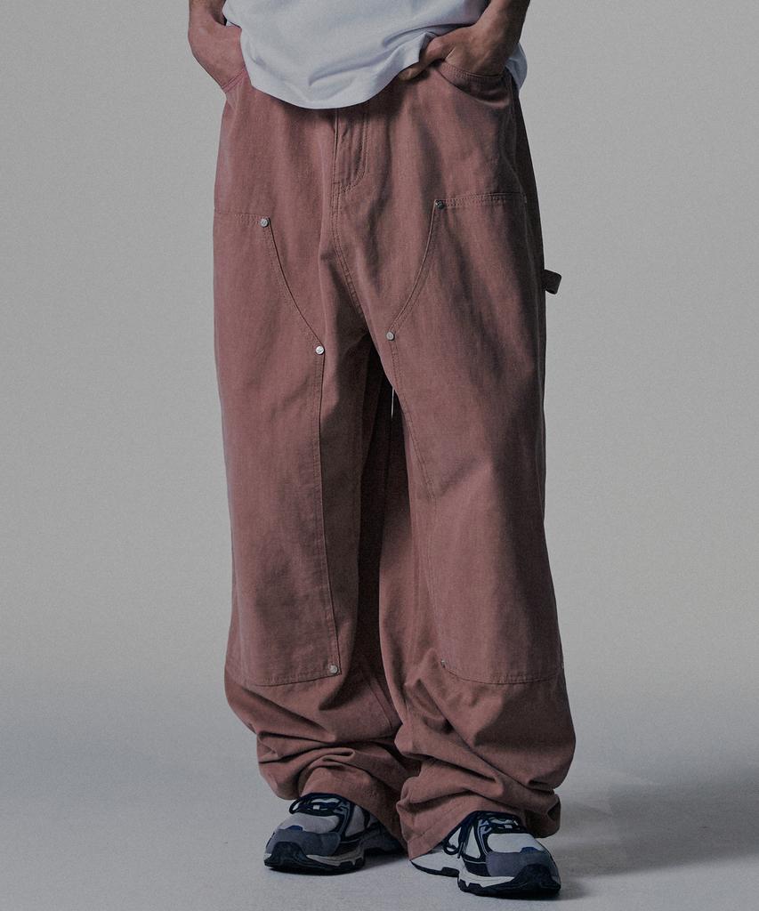 NOT4NERD Relax Fit Carpenter Pants - Pink