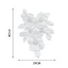 Apparel Accessories White Embroidery Beaded Pearl Flower Piece Collar Cloth Sticker Decal Decoration