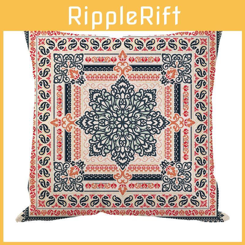 Ethnic Palace Style Plush Sofa Cushion Cover Set With Vivid Plant Patterns