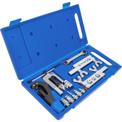 Brake Pipe Flaring Tool with Pipe Cutter and Ratchet Wrench 10 Pieces for Copper Plastic Aluminum Pipes Car Tool Equipment