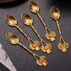Retro Metal Coffee Spoon Dragonfly Branches Leaves Shape Ice Cream Cake Dessert Milk Mixing Spoon Kitchen Gadgets Tableware