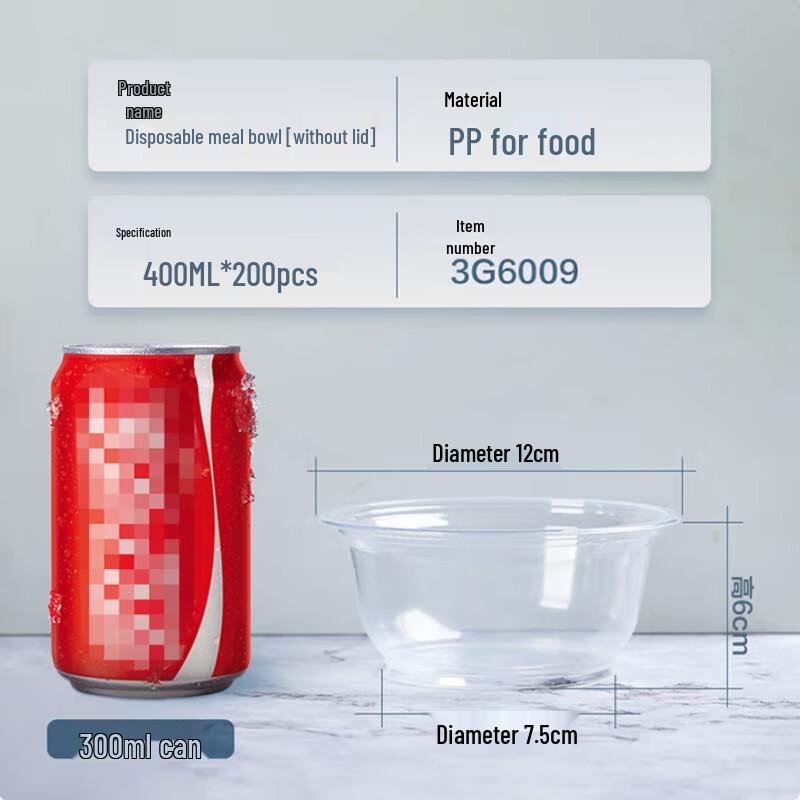 Disposable Thickened Plastic Soup Bowls