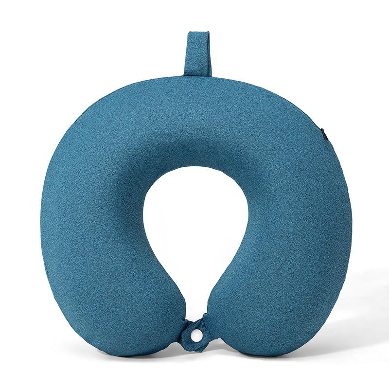 Cationic Cool Feeling U-shaped Pillow, Slow Rebound Memory Foam Neck Support Travel Pillow for Office Nap