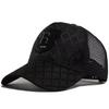 Men Baseball Cap R Label Grid 5 Panel Style Trucker Hat Hip Hop Mesh Caps Fashion Women Visor Casual Caps Summer For Unisex