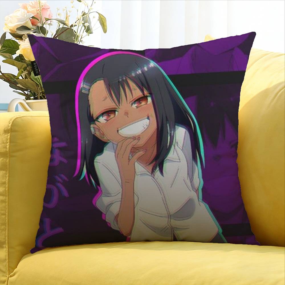 pc Nagatoro Hayase Anime World Various Sizes Square Pillow Case For Car Home Bedchamber Decor