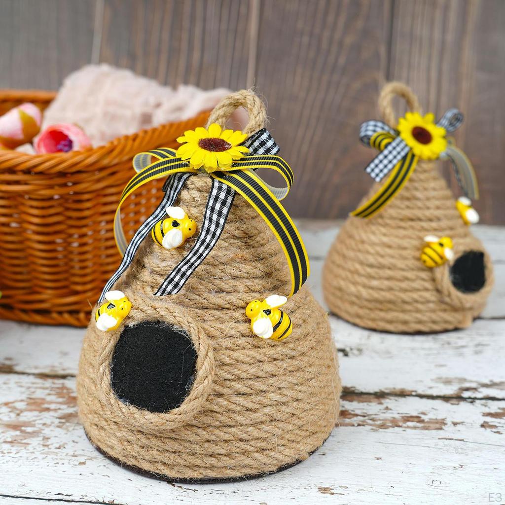 Bee Tiered Tray Decor Cute Honeycomb Wall Decoration Spring Summer Honeyations for Home