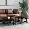 VidaXL Nesting Coffee Tables 5 Pcs Smoked Oak Engineered Wood 835336