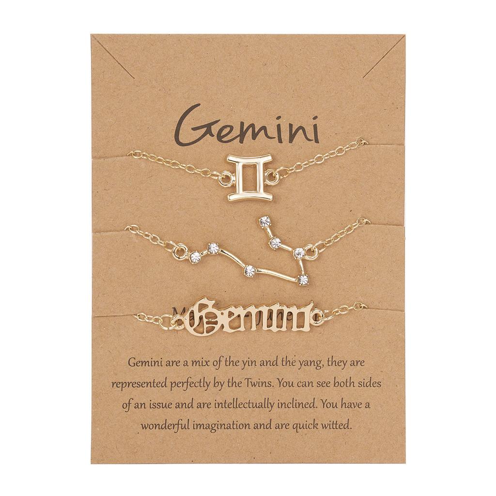 Zodiac Constellation Bracelets Set With Alloy Material For Gift And Collecting